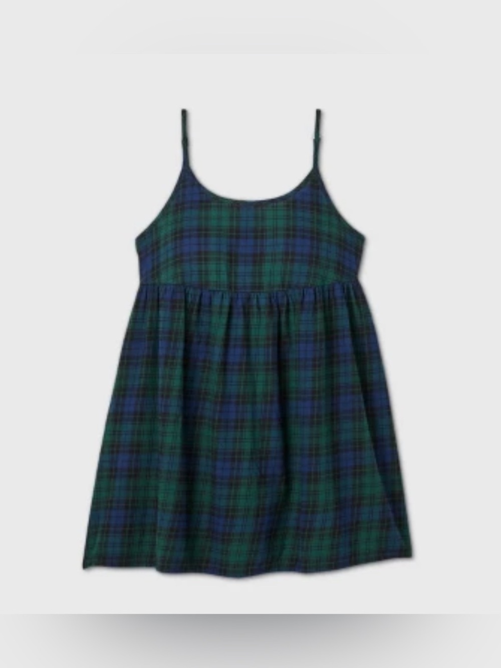 Plaid babydoll dress
